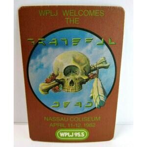 Grateful Dead Backstage Pass Vintage 1982 Psychedelic Skull Bone Nassau Coliseum